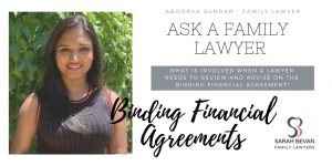 Lawyer involvement Binding Financial Agreement - Family Lawyer Sydney