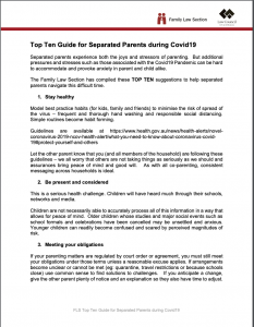 top 10 tips separated parents family lawyers parramatta