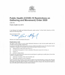 NSW Health COVID Legislation Family Law Sydney
